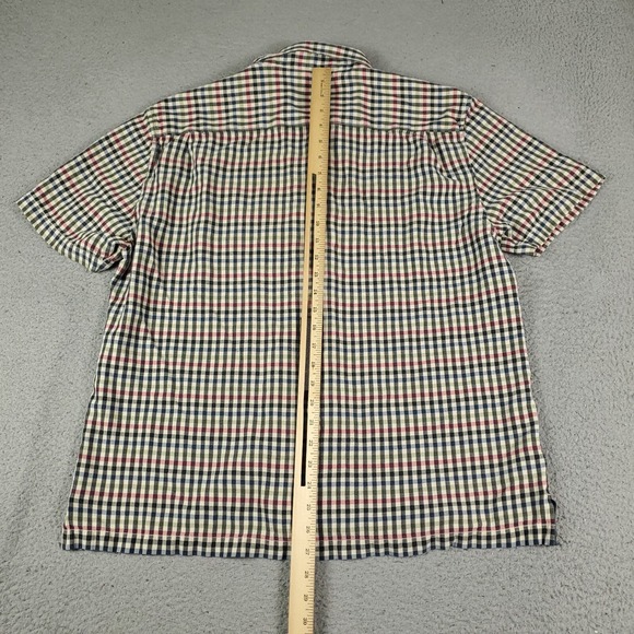 Tommy Bahama Shirt Mens 2XL Blue Check Silk Button Up Short Sleeve - Picture 3 of 6